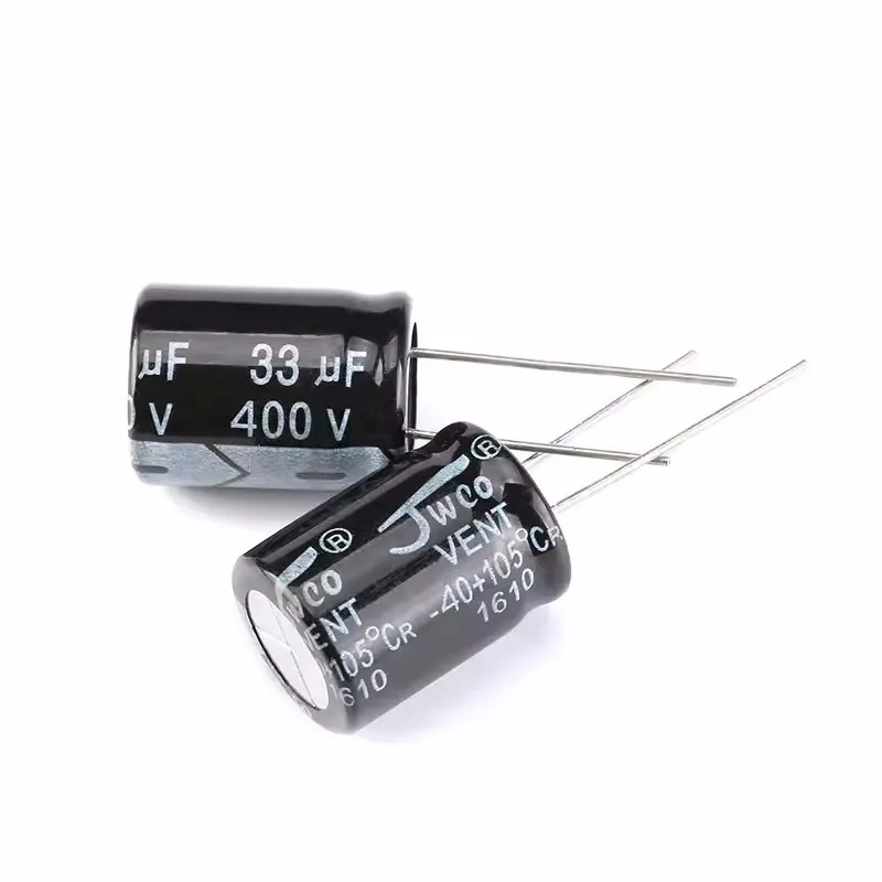 20PCS HIGH QUALITY IN-LINE ELECTROLYTIC CAPACITOR 400V 33UF ±20% VOLUME 16*21MM