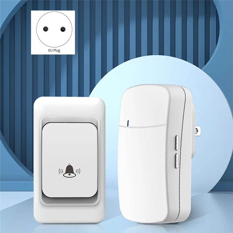 Outdoor Wireless Door Bell Chime Kit 300M Remote Control Home Welcome My Melody Ring Doorbell EU Plug