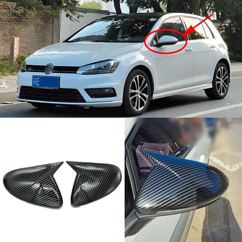 

Для VW Golf 7 MK7 MK7.5 GTI R GTE GTD 2014-2019 Сменная крышка бокового зеркала заднего вида автомобиля, крышка бокового зеркала