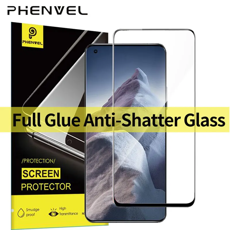 3D Protective Glass For Xiaomi Mi 11 Ultra Full Glue Screen Protector For Mi11 Pro Anti Shatter Tempered Glass Film