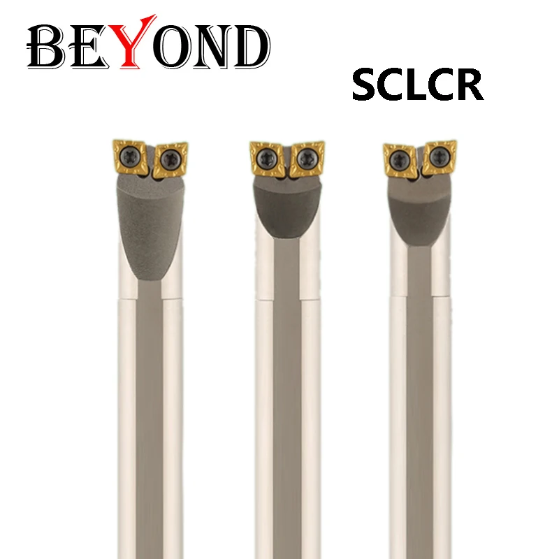 BEYOND Double Head Boring Tool Bar S16Q S20R S25S-SCLCR06 SCLCR09 SCLCR12 Turning Tool Holder Spring Steel Lathe Cutter Shank