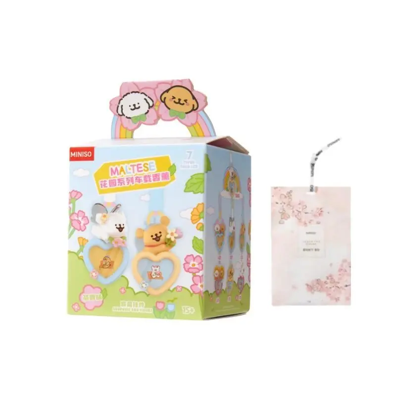 

MINISO Puppy Garden Series Car Air Freshener Blind Box Authentic Hanging Decor for Vehicles and Purses Fragrance Boy Girl Gift