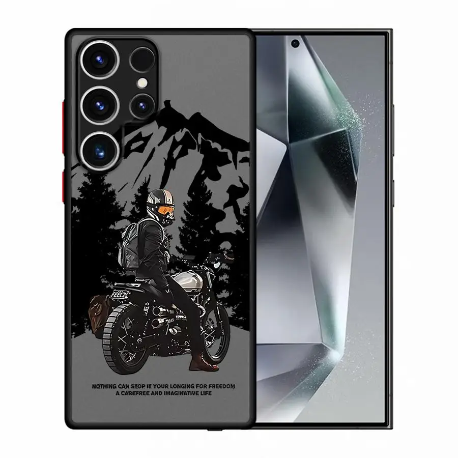 حافظة لهاتف سامسونج جالاكسي S8 S9 S21 FE S24 نوت 20 10 S23 Ultra S20 S22 Plus S25 غطاء ناعم تريند لركوب الدراجات عرض خلفي رائع #3