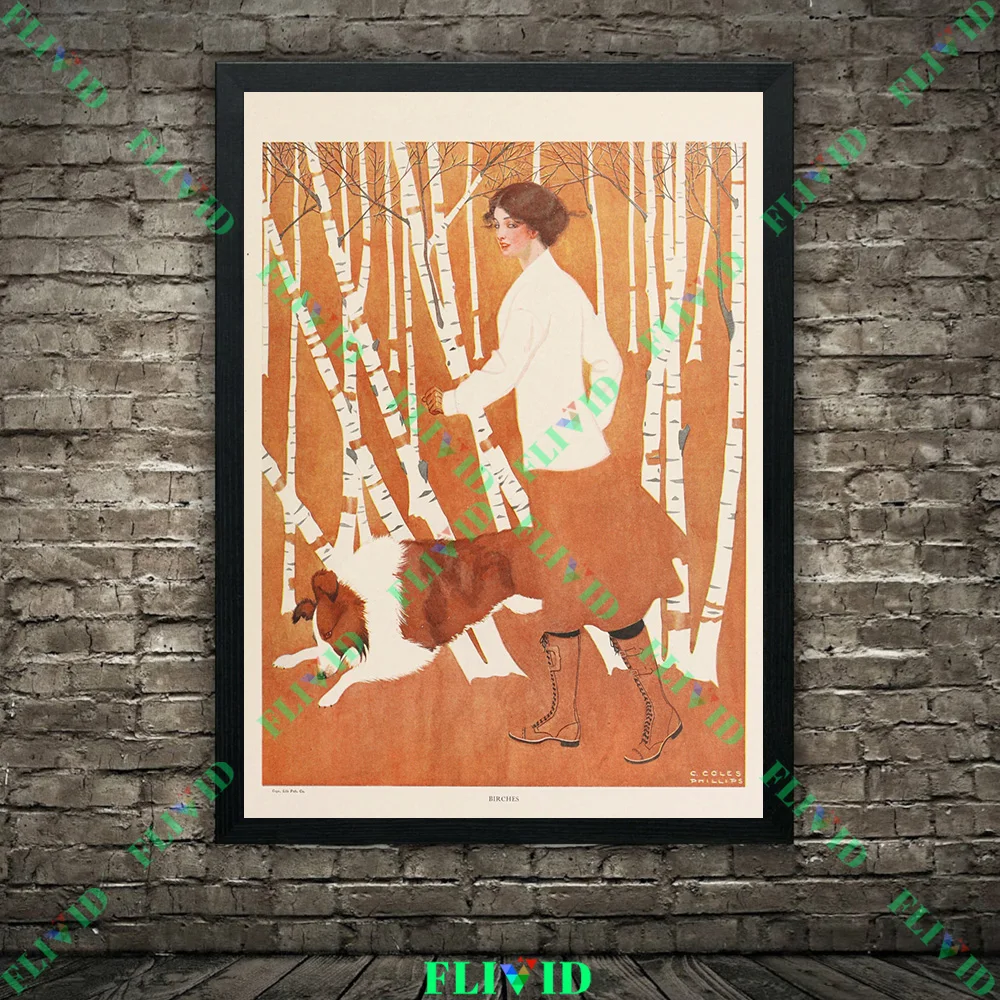Affiche de dame rétro américai - Vintage Fashion Magazine avis et prix