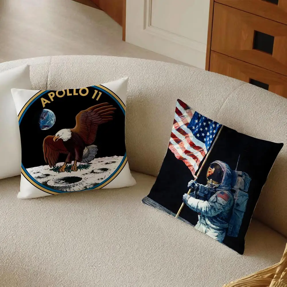Historic Legendary Iconic Apollo 11 Cushion Cover Sofa Home Decor Living Room Accessory Holiday House Cushion Shell