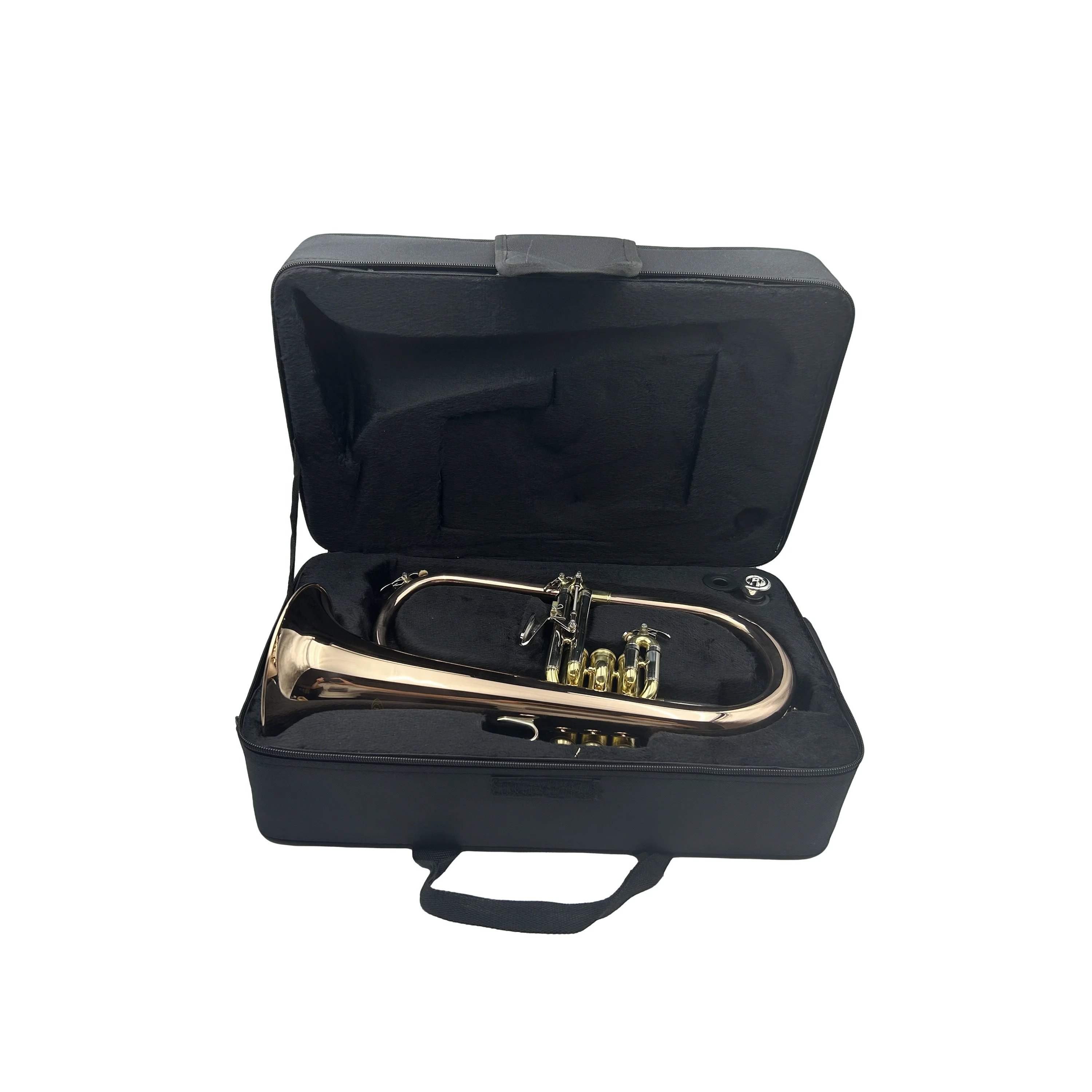 

Professional JYFG410PC BB Flugelhorn High Quality Phosphorus Copper Bronze Body With Gold Lacquer Surface Trumpet For Sale
