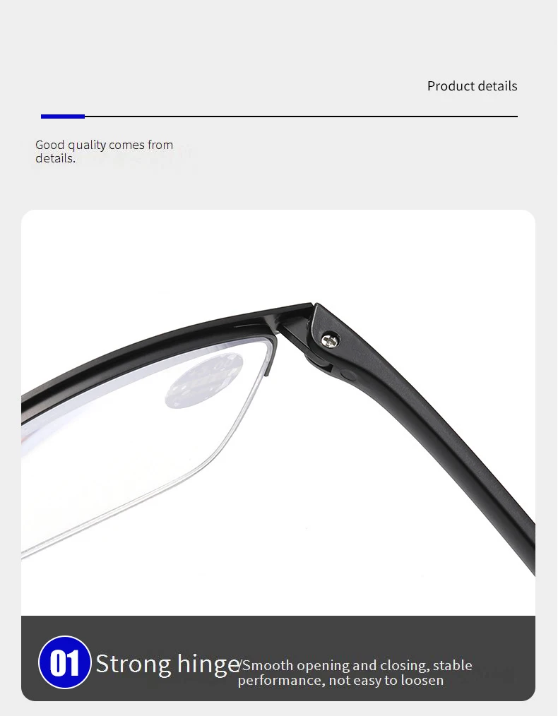 Presbyopie-Brille mit automatischem Zoom, sowohl in der Nähe als auch für progressive multifokale Presbyopie-Brille, Anti-Blaulicht-Brille 1845-1 – Detail 9