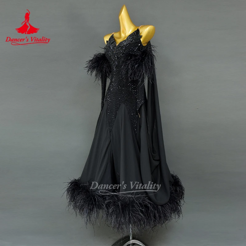 Social Dance Costumes Customized High-end Luxury Performance Dresses Waltz Foxtrot Tango Competition Clothing Dancer's Vitality