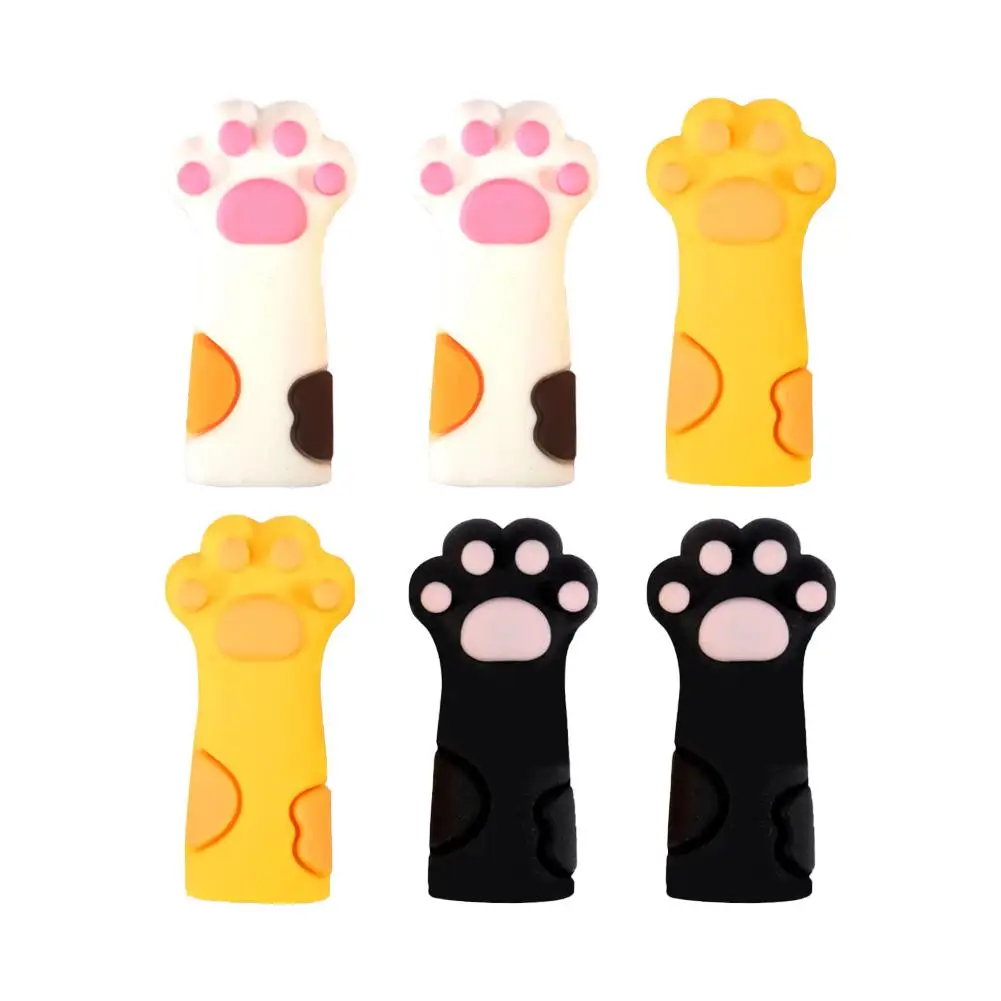 6pcs Cute Paw Knitting Needle Stoppers accessori per aghi Silicone Weave Tool Point Cap Anti-spargimento protezione per cucire A7b2