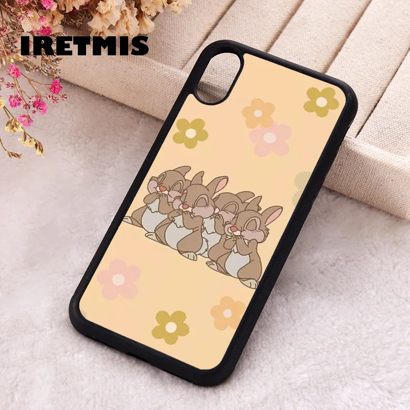 Iretmis Phone Cover Case For iPhone X XS Max XR 11 12 13 PRO MINI 14 15 16 Plus Rubber Silicone The little squirrel