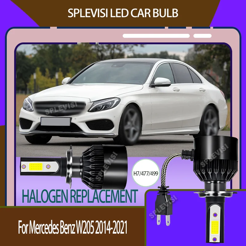 

12v 60W 6000LM Auto led Headlight Hi Lo Beam 60,000-Hour Lifespan For Mercedes Benz W205 2014 2015 2016 2017 2018 2019 2020 2021