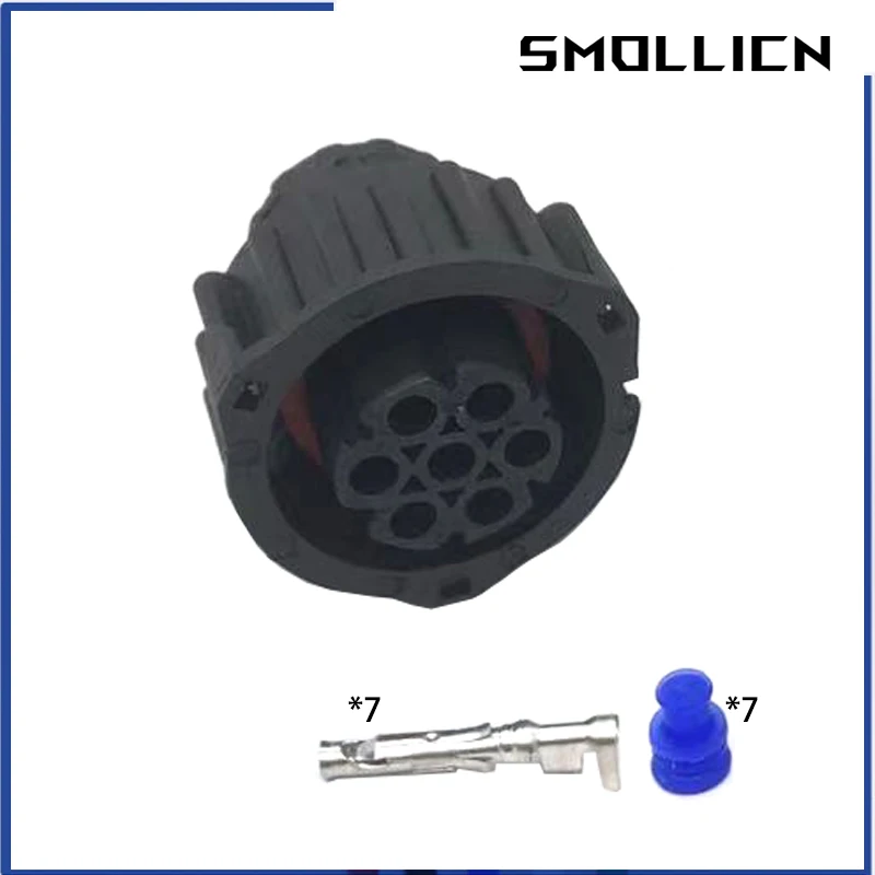 2 Sets 7 Pin Tyco Amp 1.5mm BU-STE KPL CIRCULAR DIN HOUSINGS Male Female Connector 968421-1 967650-1 1718230-1 With Cable Sheath