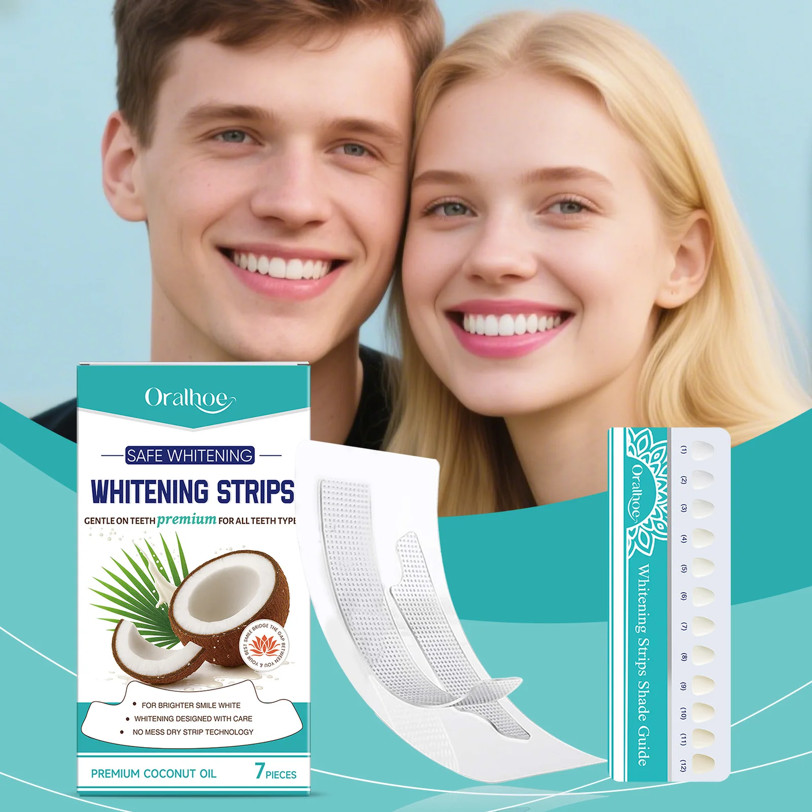 Teeth Whitening Strip Dental Brighten Remove Yellow Smoke Tea Stains Oral Hygiene Care Sensitivity Free Teeth Bleaching Strip
