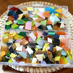 Mosaic Tiles Stained Glass Mosaic DIY Handmade Coaster Mosaic Puzzle Making Art Wall Decoration Supplies Mixed arte