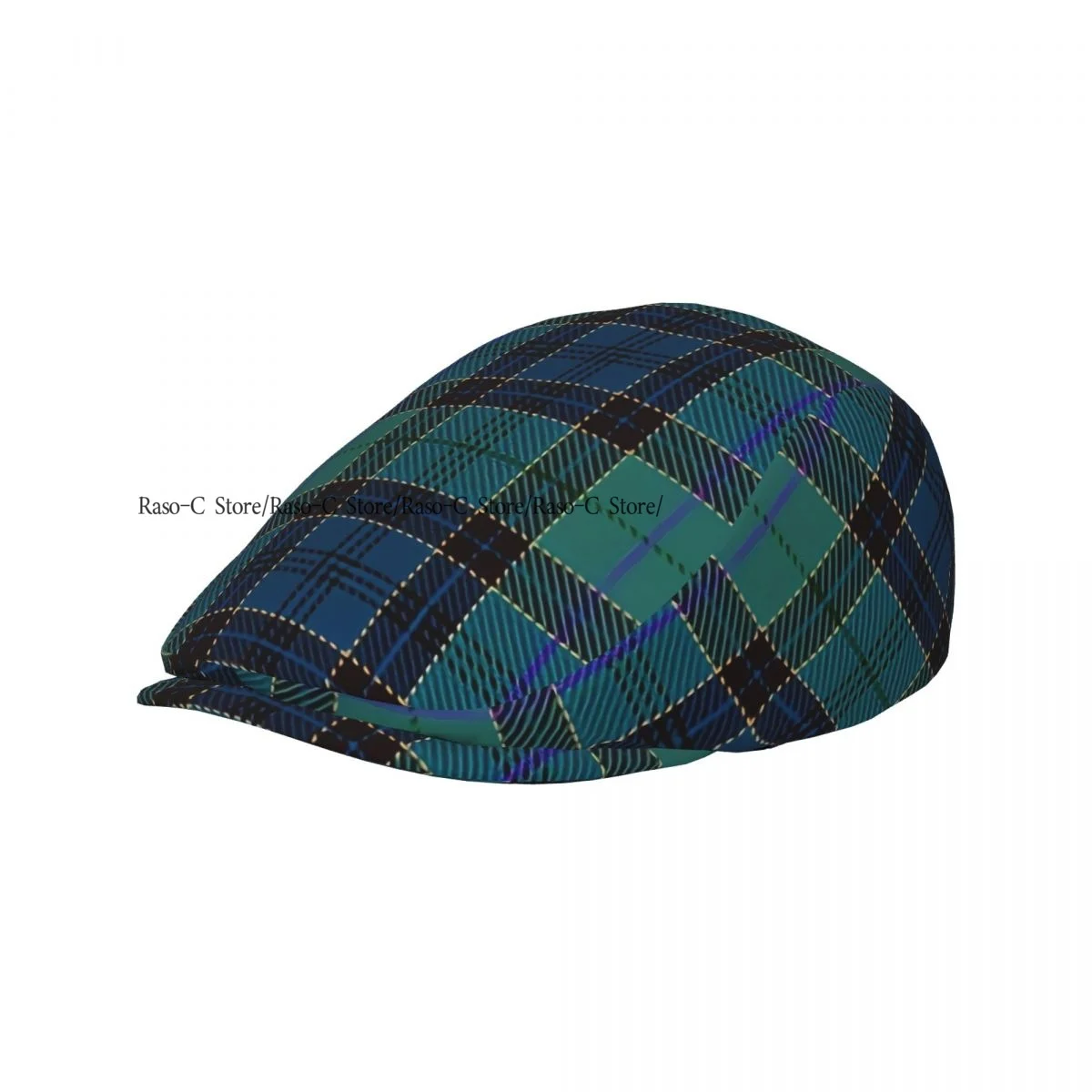 British Gatsby Newsboy Cap For Adults Traditional Scottish Folklore Plaid Pattern Flat Peaked Cap Autumn Winter Beret Hat