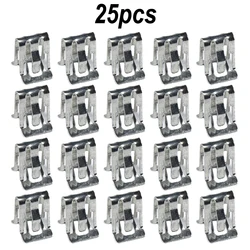 25Pcs Metal Fastener Clips 1/2 X 5/8 Car Retainer Moulding Trim Accessories Dashboard Side Panel Audio Clips