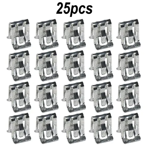 25Pcs 금속 패스너 클립 1/2X5/8 자동차 리테이너 몰딩 트림 액세서리 대시 보드 측면 패널 오디오 클립