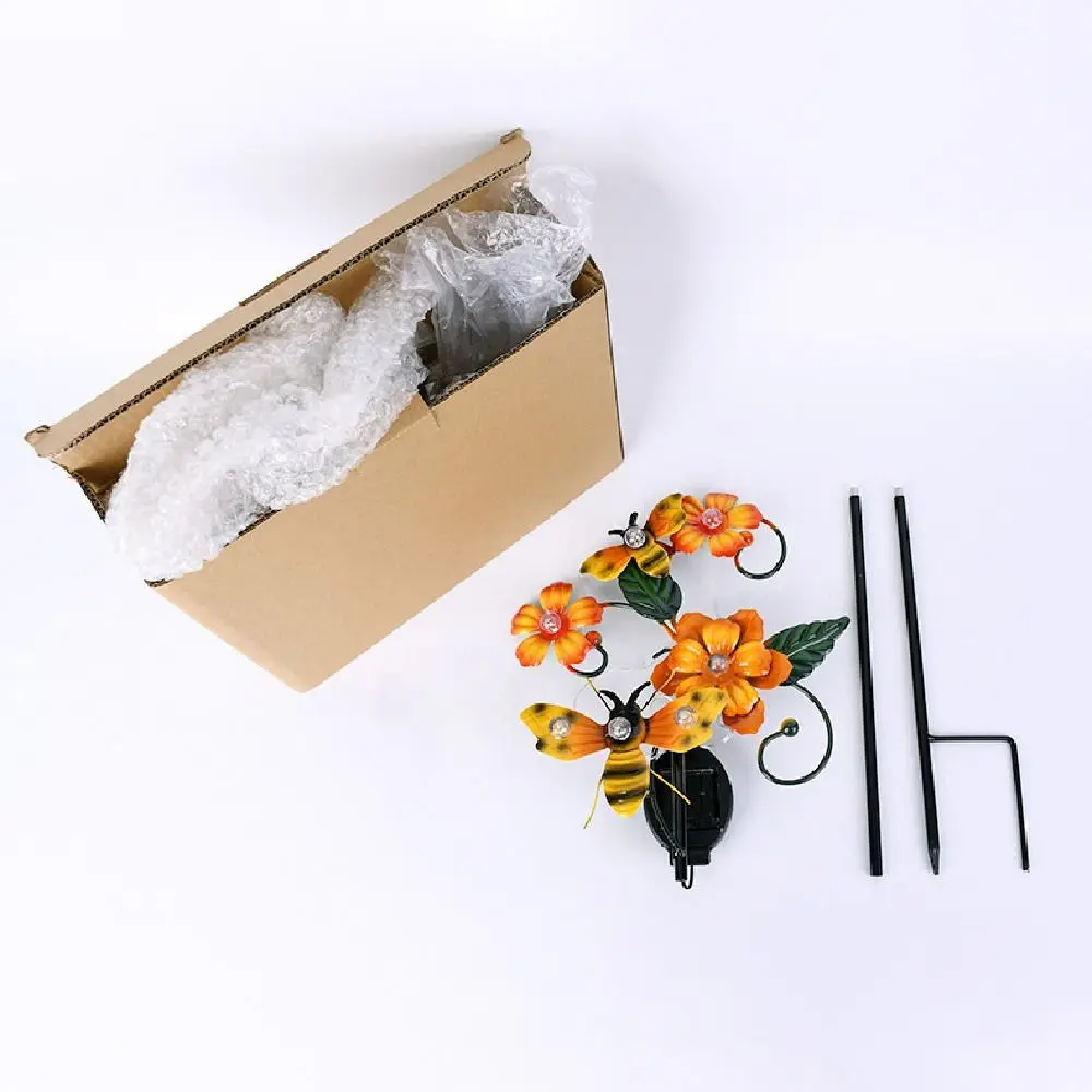 

Colorful Solar Butterfly Bee Lamp Waterproof Realistic Solar Garden Floor Lamp Cordless Iron Landscape Lawn Lamp House