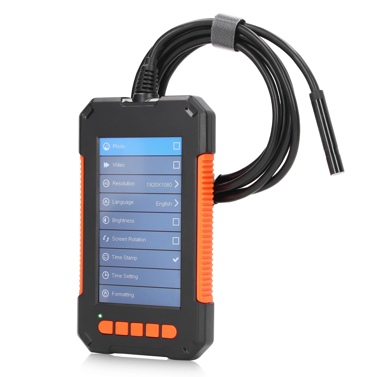 Industrial Endoscope 1080P Digital Borescope Inspection Sewer Camera 4.3in  Screen 8mm Lens Industrial Endoscope Sewer Camera