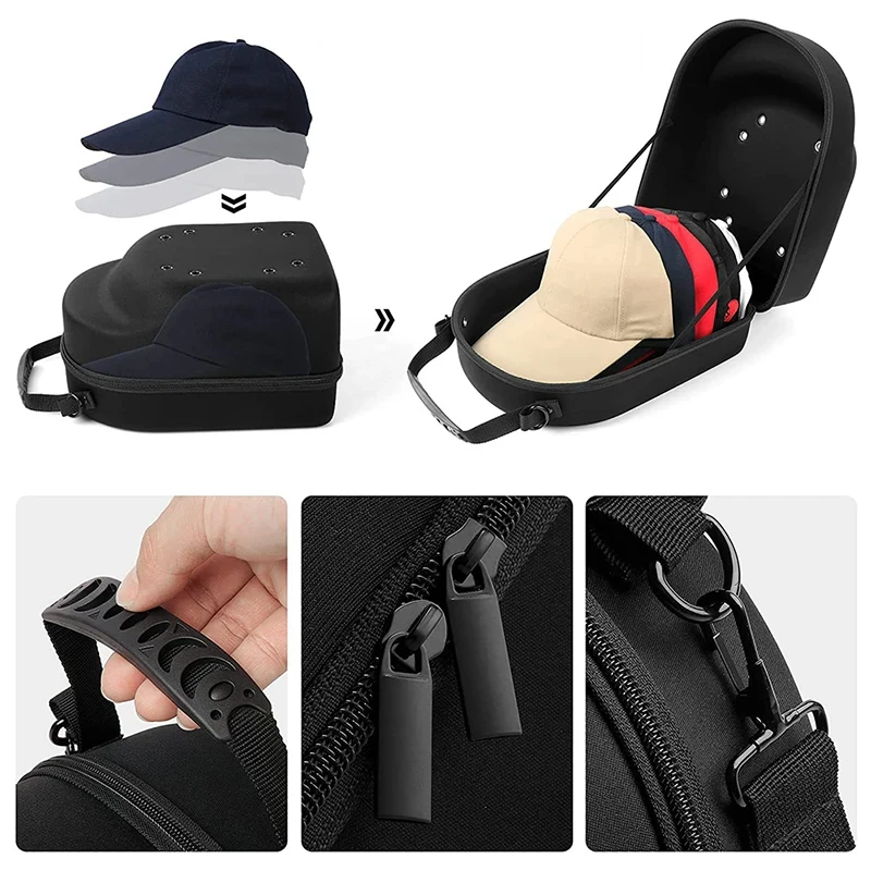 

Baseball Hat Travel Handbag Dustproof Protective Portable Case Outdoor Organizer Sport Cap Storage Carrier Box Carrier Backpacks
