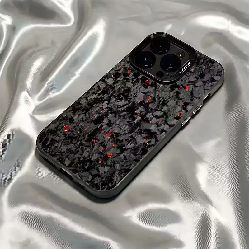 Artistic Carbon Fiber Pattern Phone Case For iPhone 17 Pro 16 15 14 13 12 11 17 Pro Max 7 8 Plus X XS XR 17 Air Soft TPU Cover view 2
