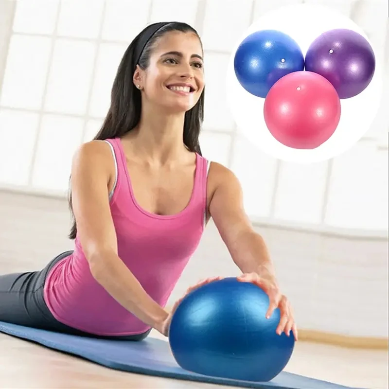 1PC Frosted Thickened Exercise Clip Back Ball Fitness Ball Pilates Yoga Ball Indoor Balance Exercise Ball