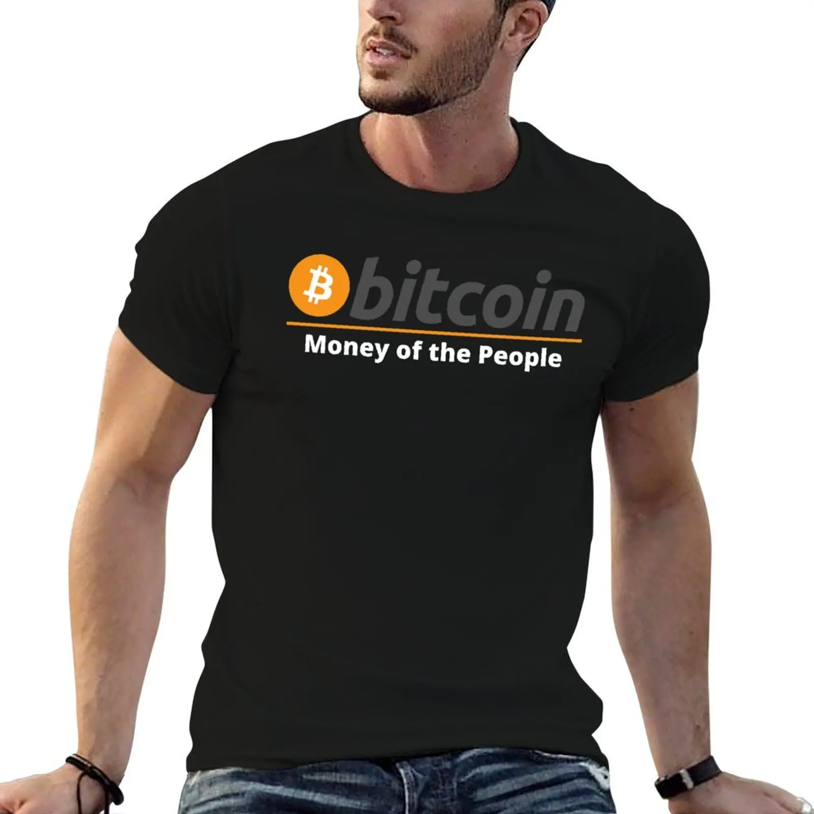 Bitcoin Original - Money of the People T-Shirt for a boy blacks rapper graphic tees mens graphic t-shirts hip hop