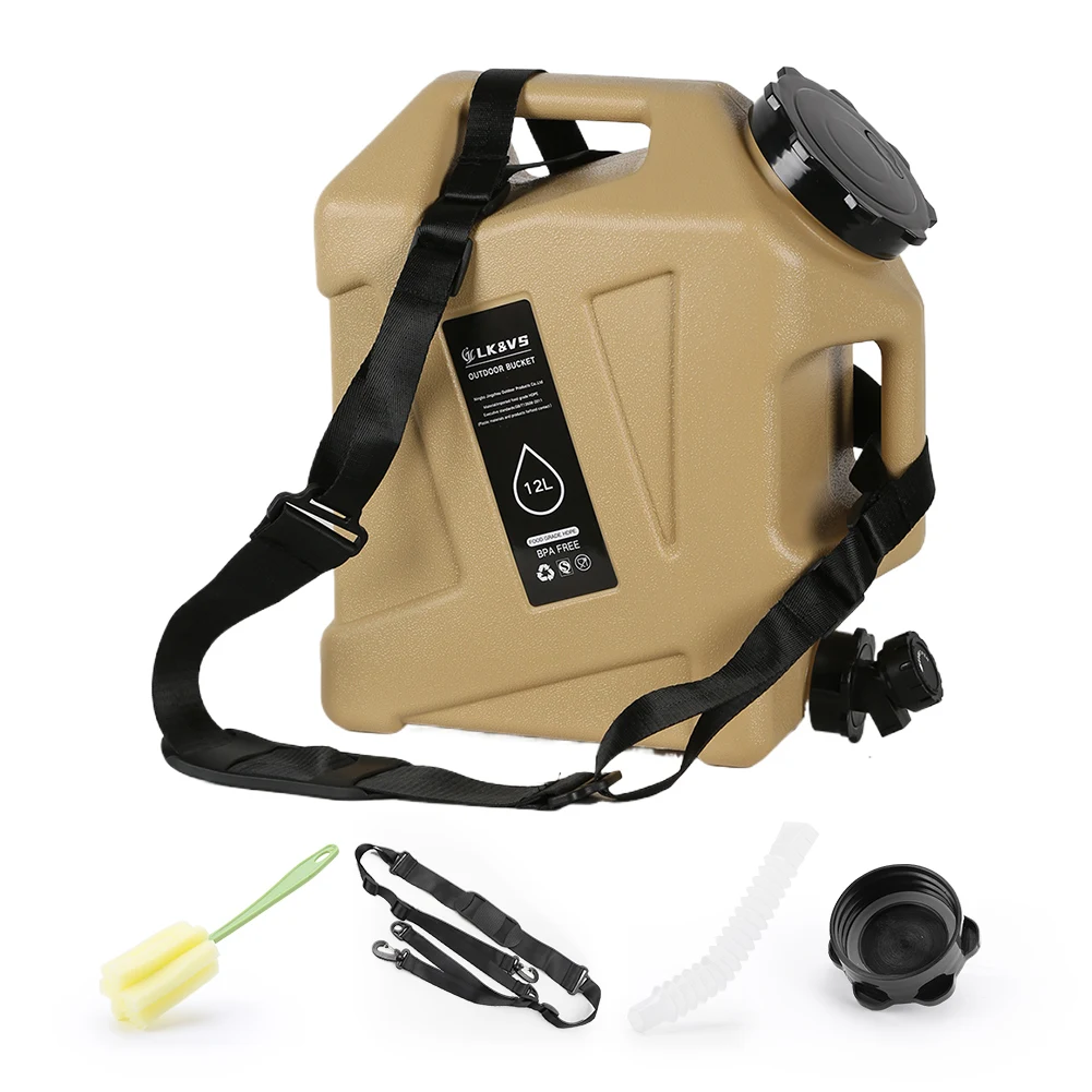 

Портативная емкость для воды 12 л, герметичная, для кемпинга, походов, пикников, аварийный резервуар для воды