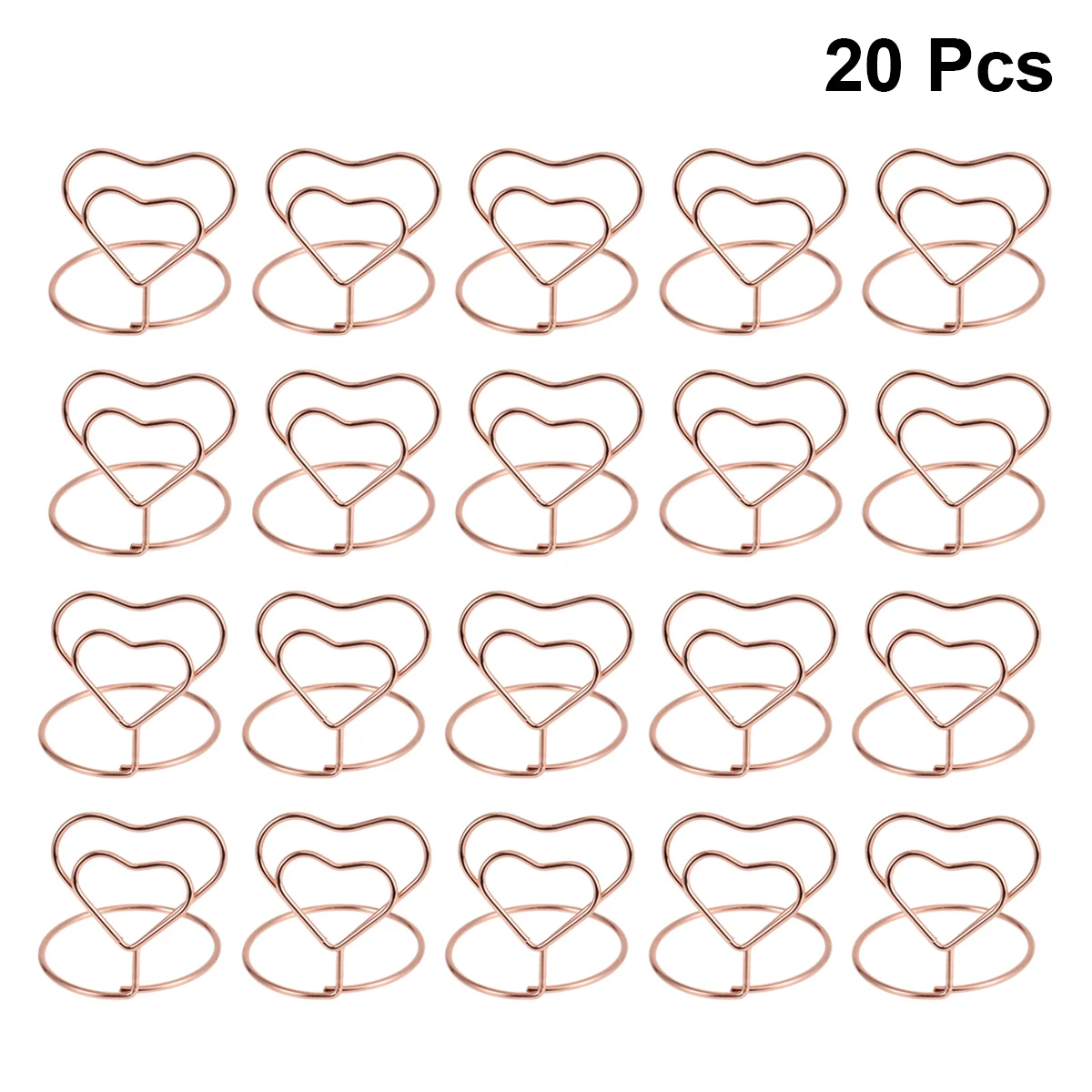 

20pcs Card Holder Memo Table Number Paper Clips Wedding Supplies Heart Shape Desktop Decor Business Name Tags Elegant Reusable