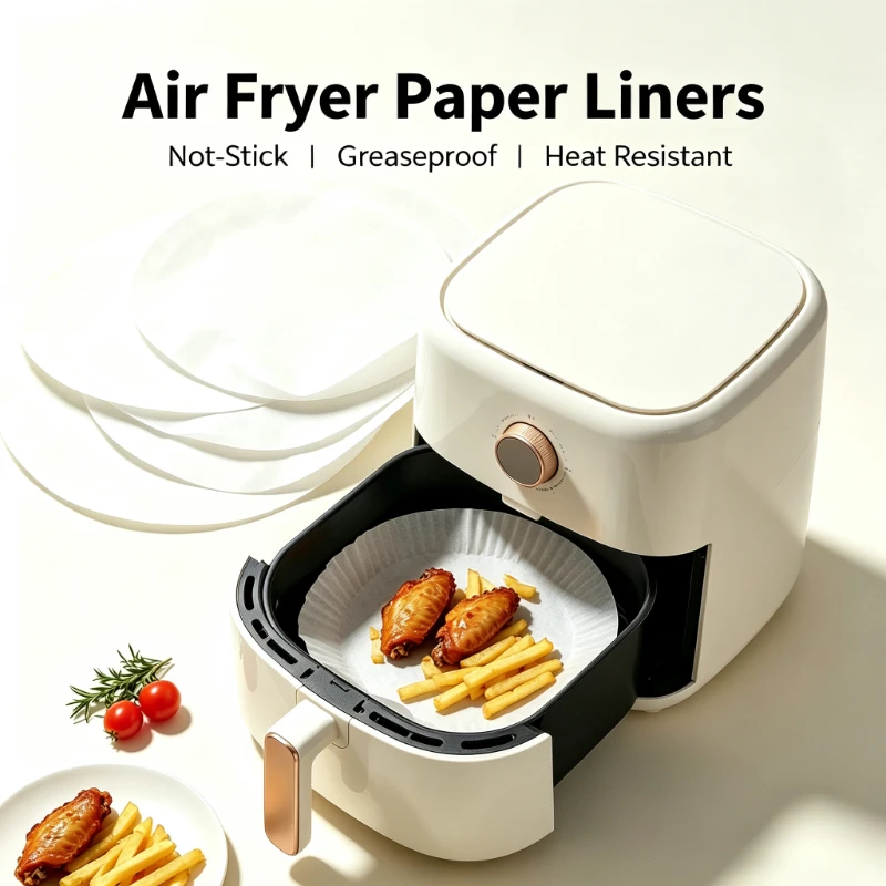 50Pcs White Round Baking Paper Non Stick Greaseproof Paper for Cookie Roast Meat Home Kitchen Cooking Tools