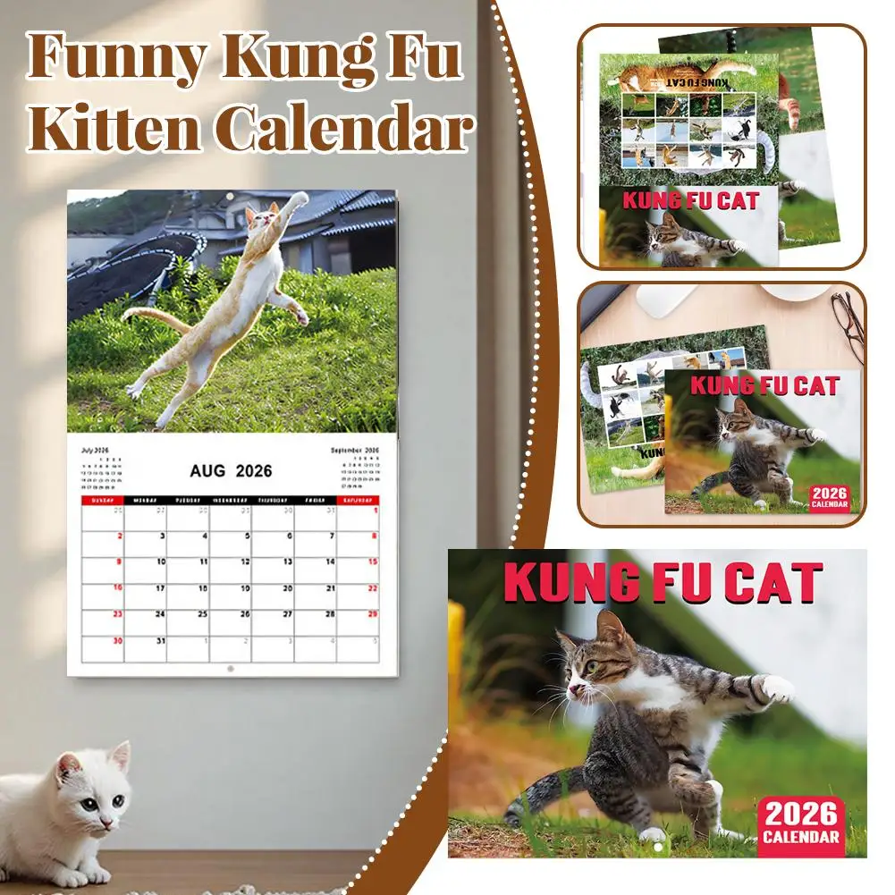 

2026 Whimsical Cat Themes Cat Series Calendar Cute Cat Themed Calendar Home Decoration Pendant Perfect Gift For Cat Lovers