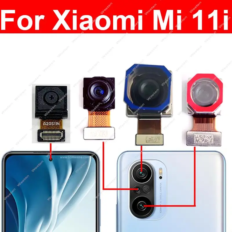 

For Xiaomi Mi 11i 5G Front & Rear Camera Small Facing Selfie Front Back Main Camera Flex Cable Replacement