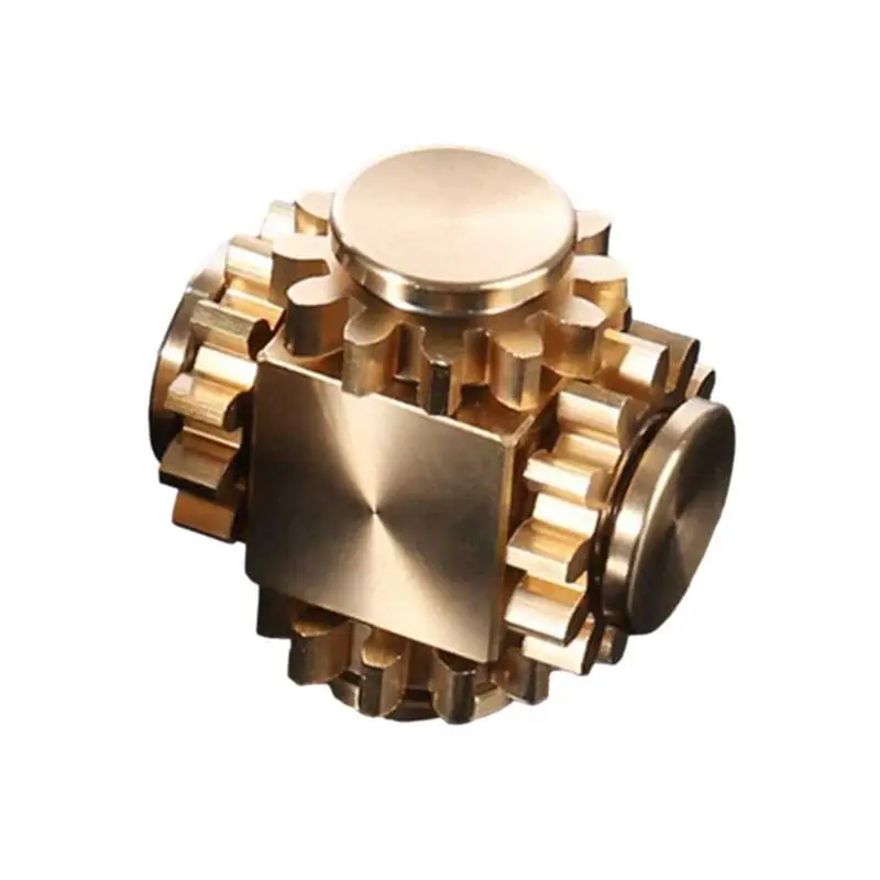 

Hot Saling Fingertip Gyro Gear Linkage Cube Pure Copper Finger Mechanical Gyro Adult Decompression Toy Gift Craftsman Feelings