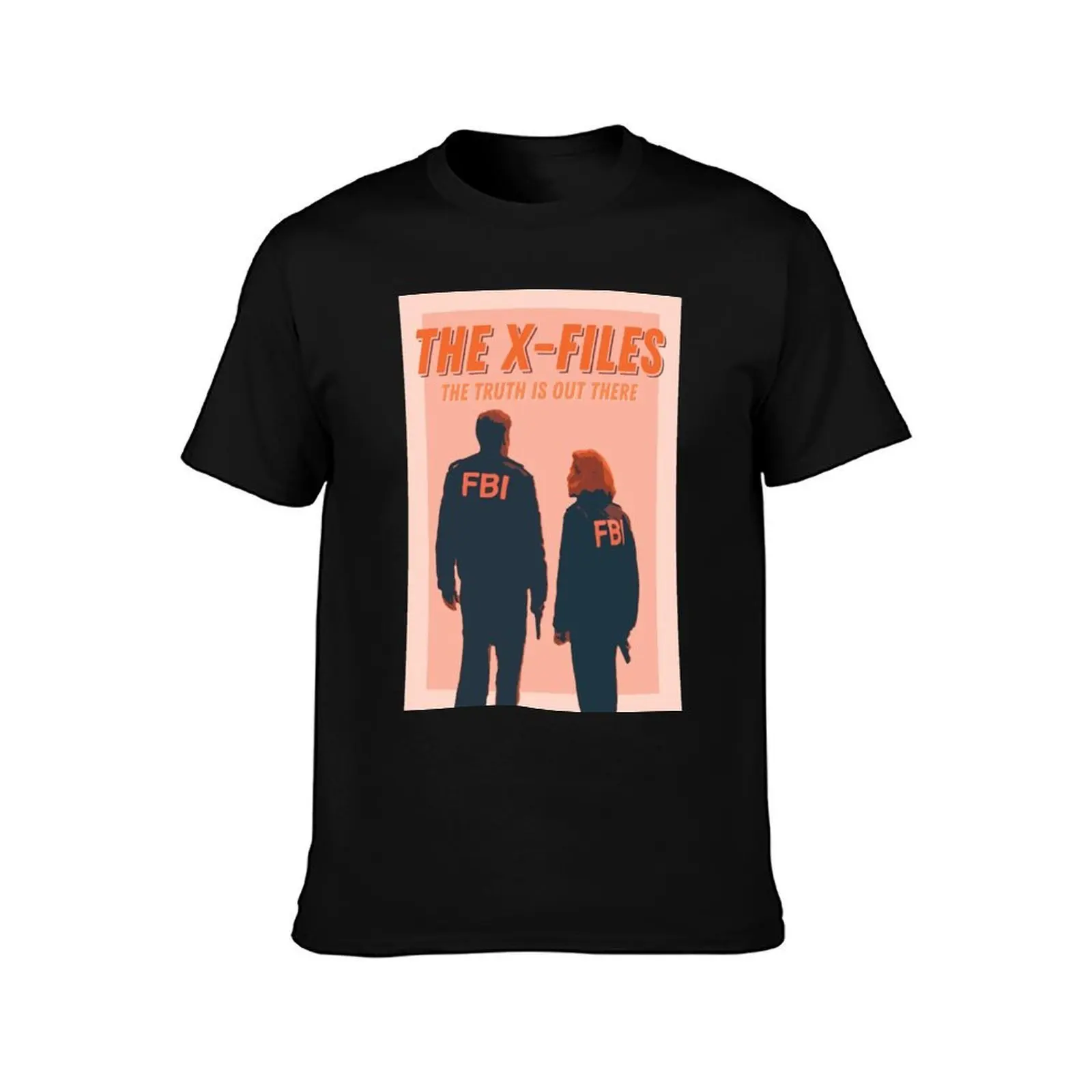 Mulder and Scully X-FILES Vintage Inspired Retro Poster T-Shirt Breathable Basic Cotton T-Shirt