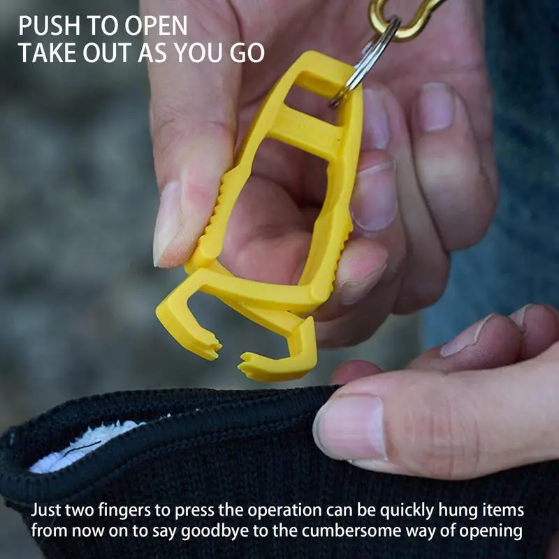 1PC Outdoor Portable Gloves Clips Hanger Multi-purpose Work Gloves Hook Holder Anti-drop Safety Glove Clamp Hiking Hook