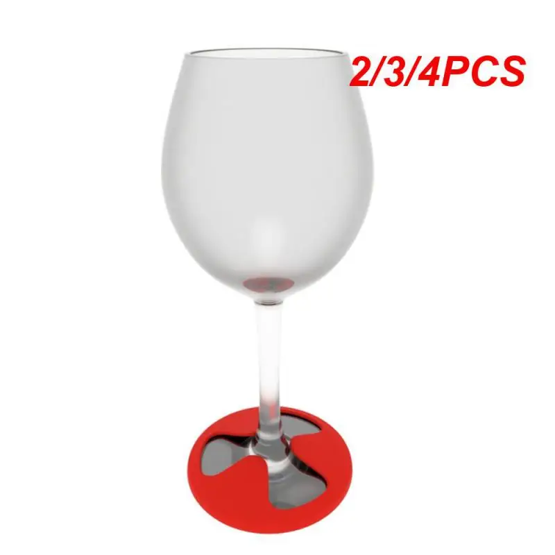 2/3/4PCS Wine Glass Logo Foot Pad Guard Your Cup With Care Anti Slip Design Weight 15g Packaging Opp Bag Glass Footrest