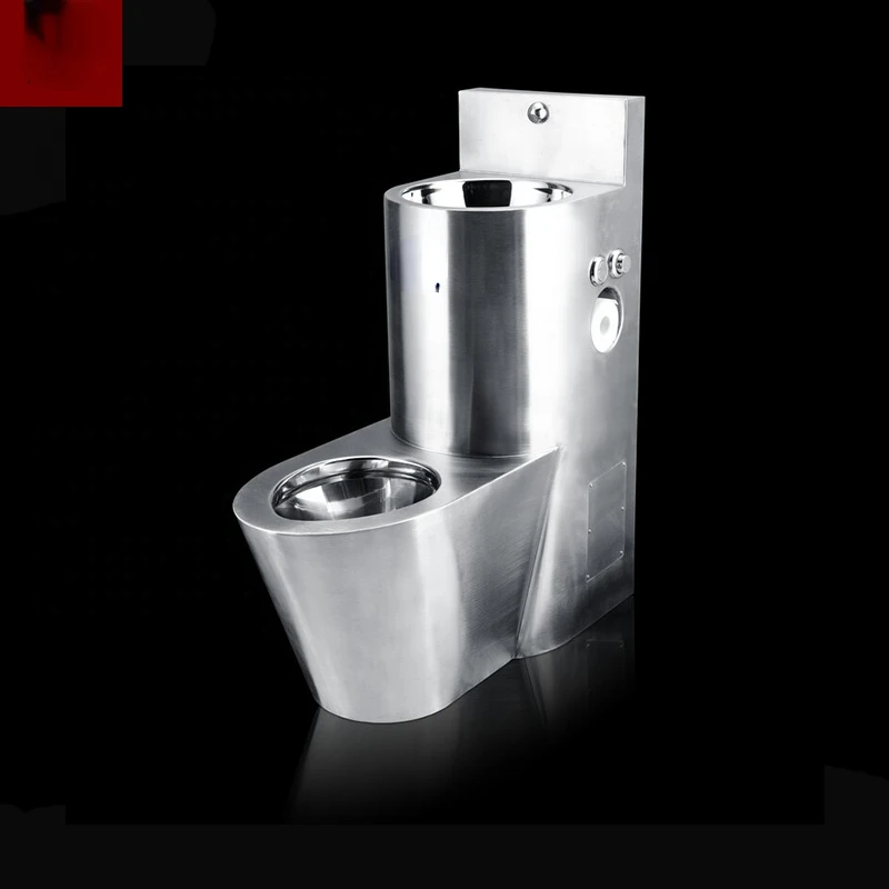 

Lavabo de acero inoxidable, combinación de inodoro
