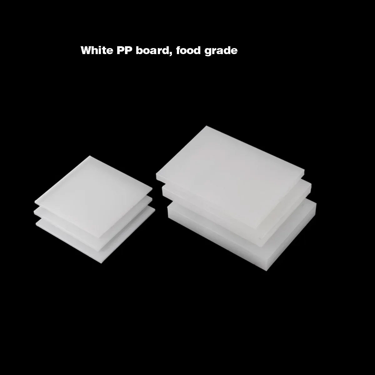 Panneau PP blanc de qualité alimentaire, plastique dur, panneau de polyéthylène, 0.5x100, 100x100, 200x150, 150x200, 250x250mm, épaisseur 200-18mm