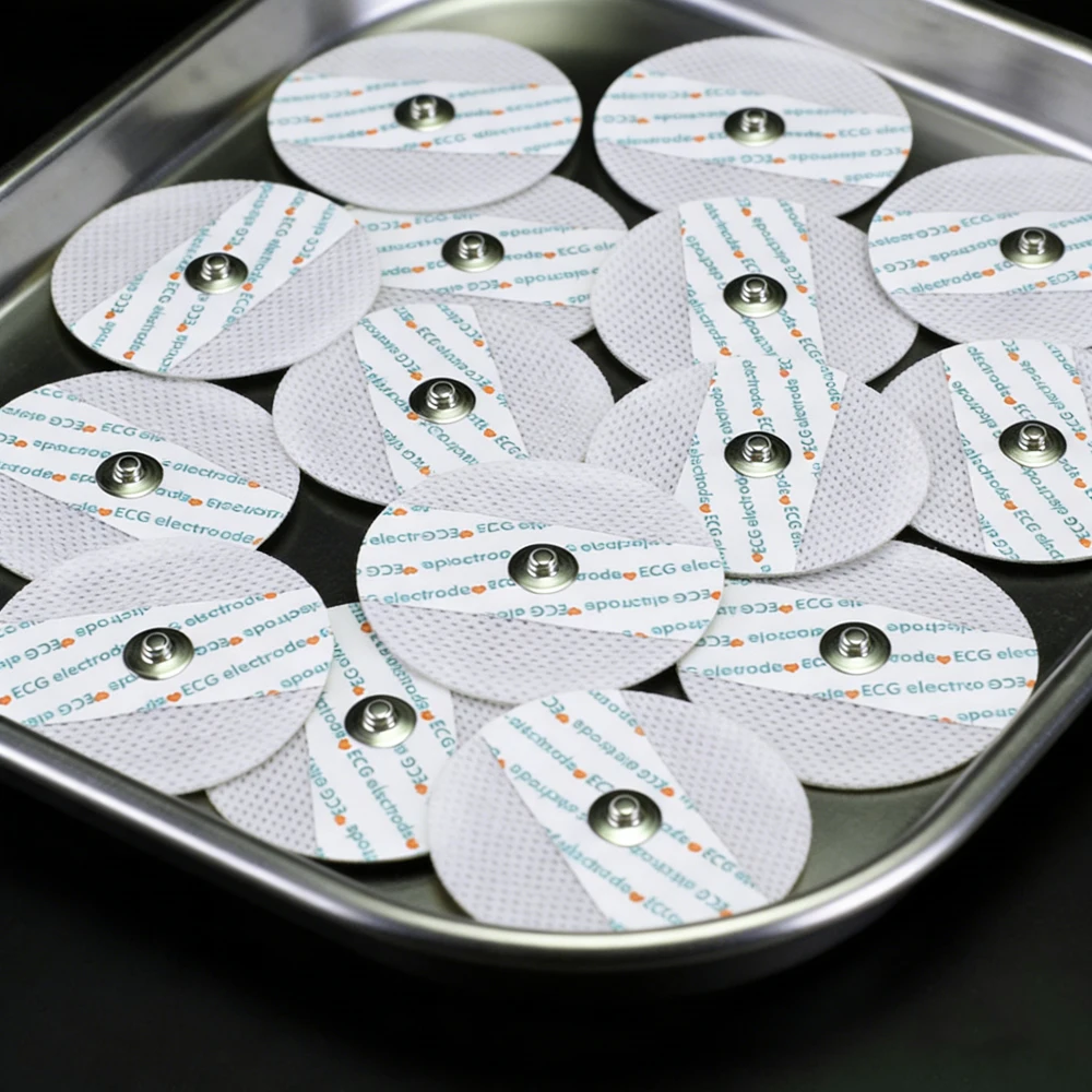 500pcs Medical Disposable ECG EKG Electrode Patch Non-Woven Buttons ECG Electrodes Pads Electrocardiogram Accessories
