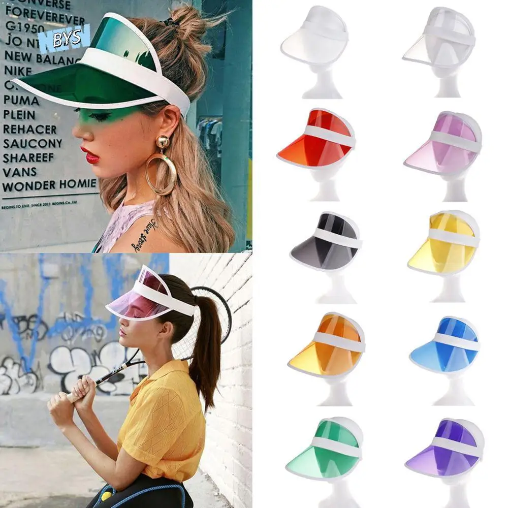 

Unisex Plastic Summer PVC Transparent Sun Visor Outdoor Hat Hat&Cap Sunscreen Cap Sun Hats