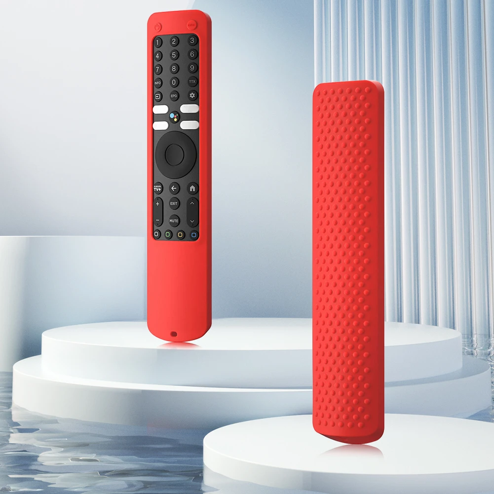 غطاء من السيليكون لجهاز التحكم عن بعد مضاد للسقوط حافظة عن بعد مضادة للخدش غطاء جهاز التحكم عن بعد للتلفزيون مع حبل مضاد للفقدان لهاتف Xiaomi XMRM-ML