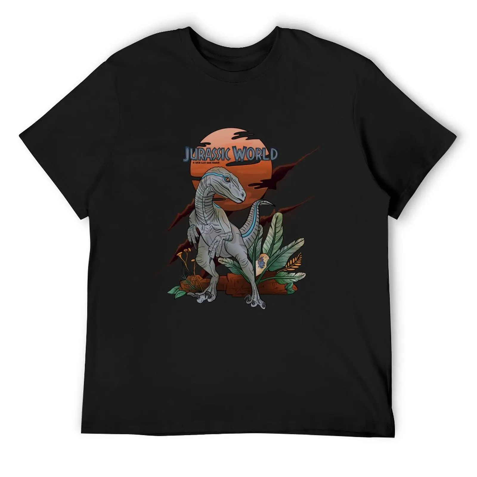 Blue - Velociraptor - Jurassic World T-Shirt summer tops vintage clothes basketball graphic tees mens big and tall t shirts