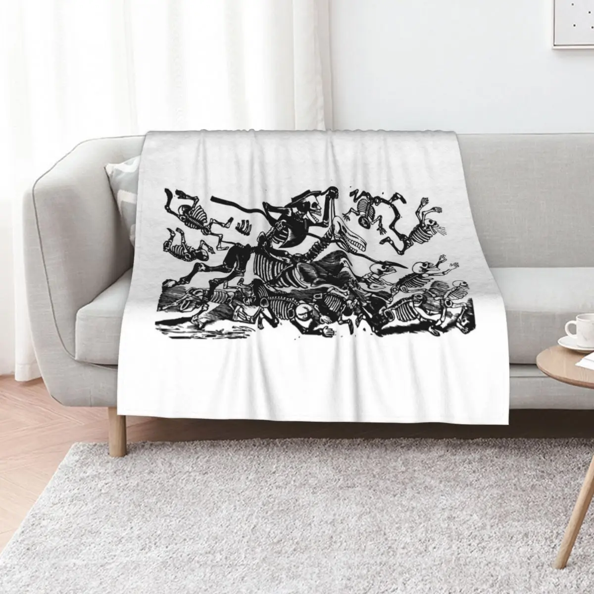 La Calaveras de Don Quijote by Jose Posada Throw Blanket Cute Plaid warm for winter Summer Blankets For Sofas Luxury Blankets