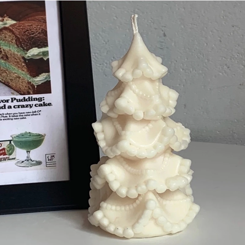 New Candle Silicone Mold Cedar Molding Designs Christmas Tree Decoration Mould Epoxy Plaster Form