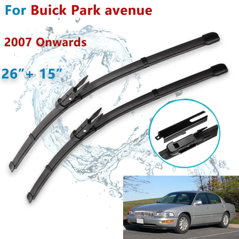 

Car Blade Front Window Windshield Rubber Silicon Refill Wiper For BUICK Park avenue 2007 Onwards LHD/RHD 26"+15" Car Wiper