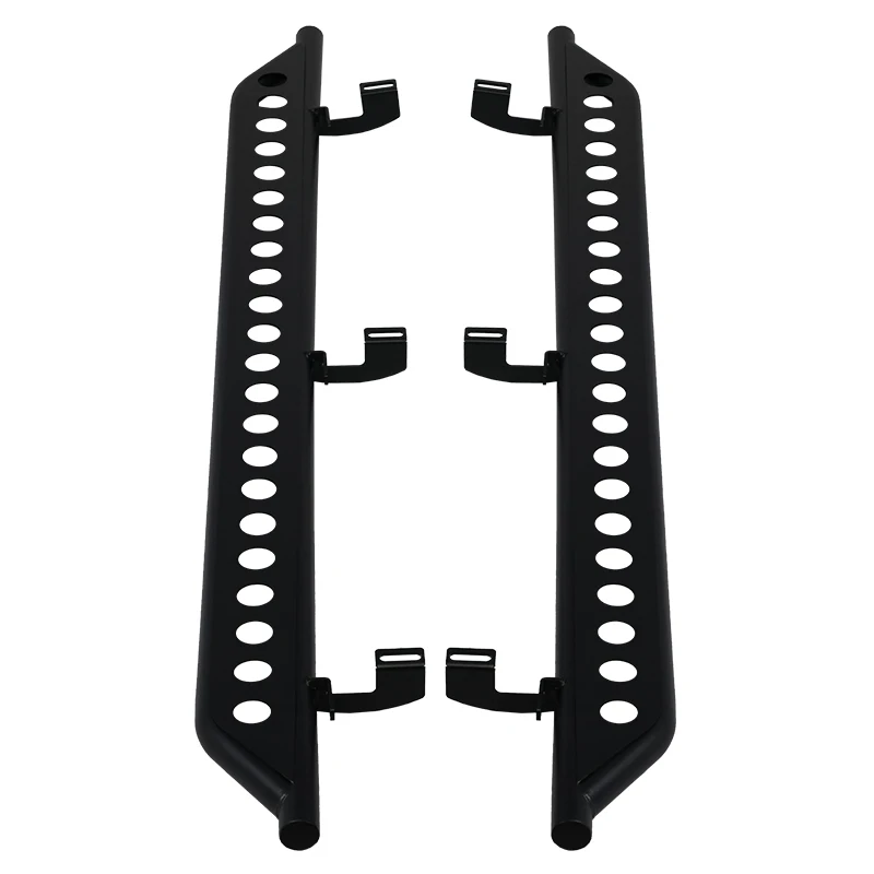 Tube Round Hole Rock Slider Side Step for Jeep Wrangler JL with 4 Side Door Running Boards