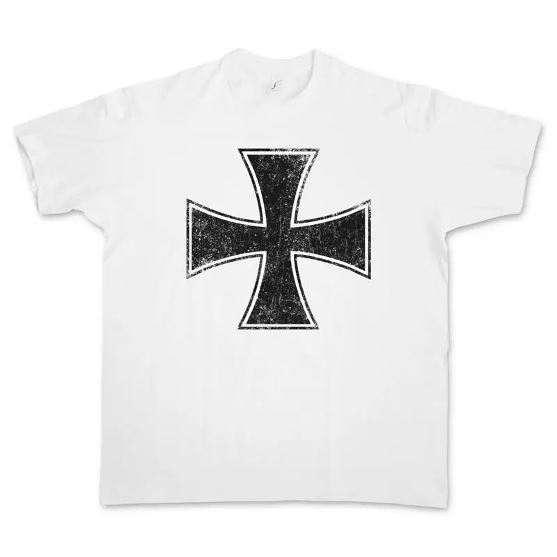 CLASSIC IRON CROSS VINTAGE LOGO T SHIRT Biker EK Eisernes Honor Kreuz Medal