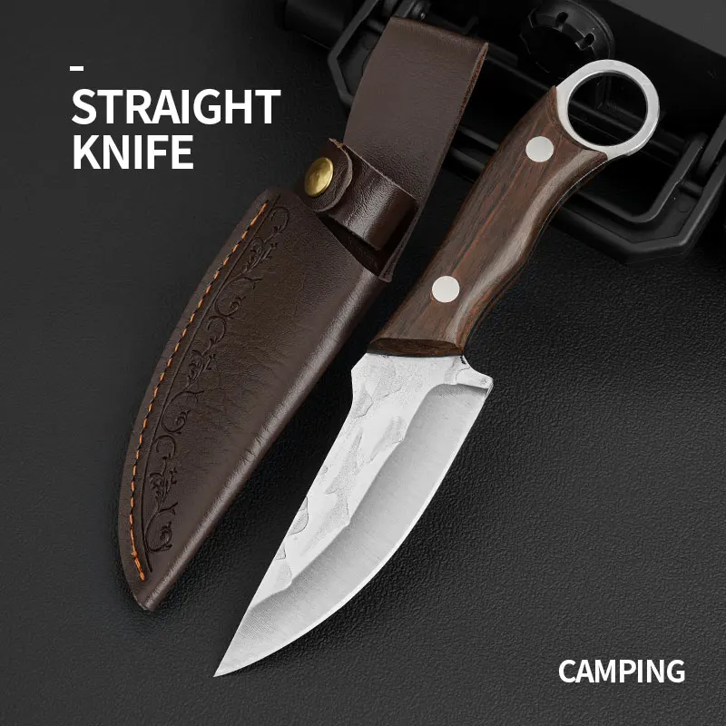 Hand-forged knife sharp carving knife outdoor camping meat multi-purpose camping knife portable fruit knife