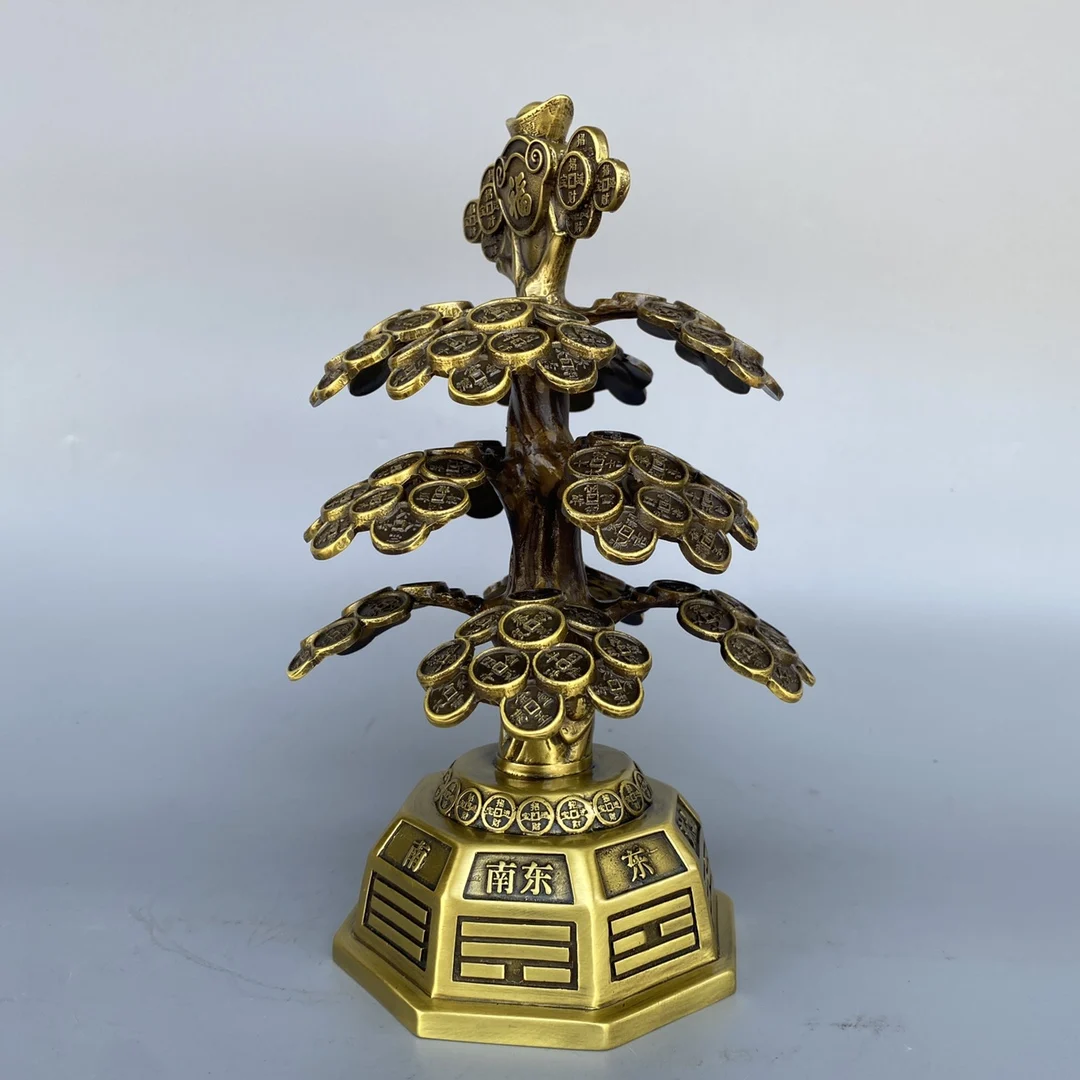 Premium Pure Copper Wealth Tree - Exquisite Home Desktop Decoration Figurine, Perfect Business Opening Gift for Home Decor