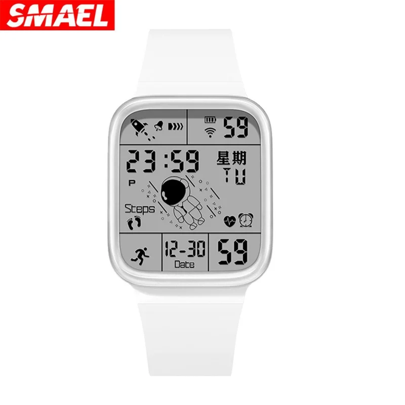 Smael Smael jam tangan elektronik baru yang terlihat baik jam tangan elektronik luar ruangan pelajar kedap air multifungsi